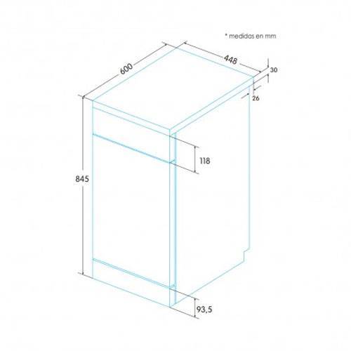 LAVAVAJILLAS EDESA EDW6130X INOX IND 60C 926270306